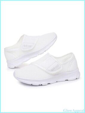 Diabetic Walking Shoes Wide Width Sneakers Breathable Mesh Adjustable Strap